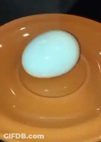 Hard Boiled Egg On A Plate GIF