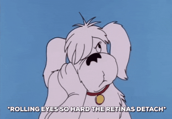 Hard Eye Roll Hot Dog GIF