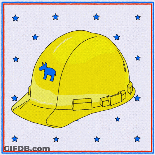 Hard Hat Democrat Liberal GIF