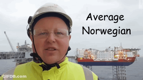 Hard Hat Man Goggles Ship Saying Average Norwegian GIF