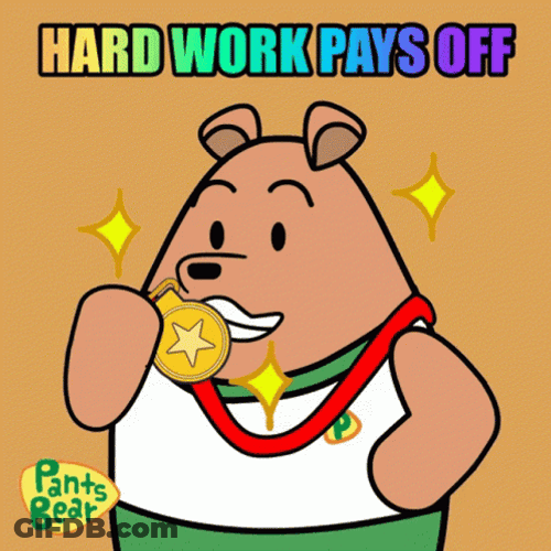 Hardworking Bear Sticker GIF