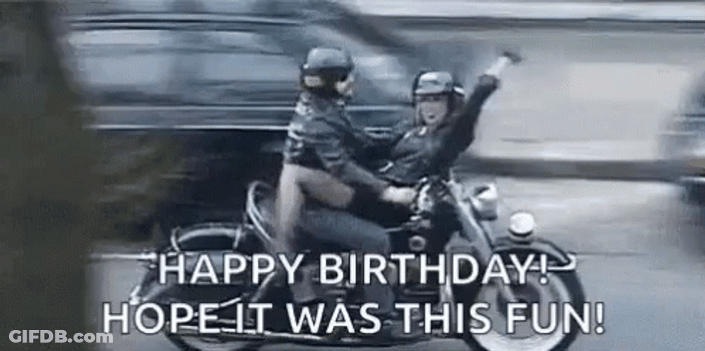 Harley Davidson Happy Birthday Front Ride GIF