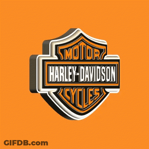 Harley Davidson Happy Birthday Logo GIF