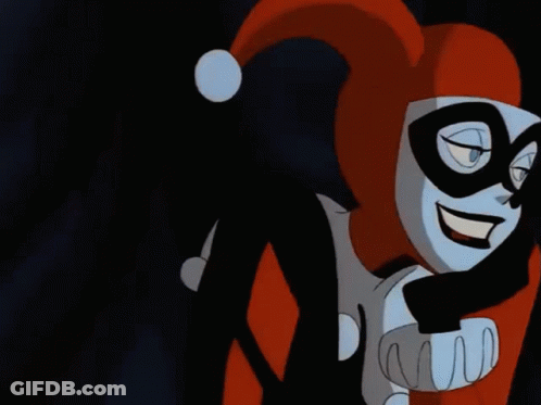 Harley Quinn And Joker Making Funny Face GIF