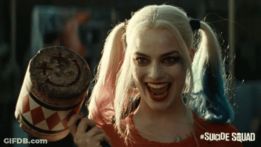 Harley Quinn Evil Grin GIF