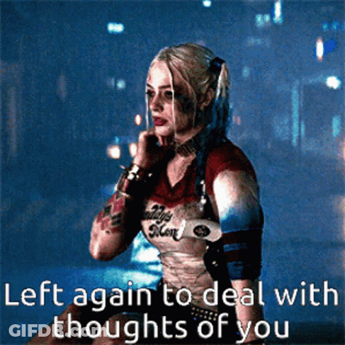 Harley Quinn From The Movie Suicide Squad Is Talking On The Phone GIF