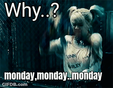 Harley Quinn Is Wearing A Shirt That Says " Harley Quinn " On It GIF