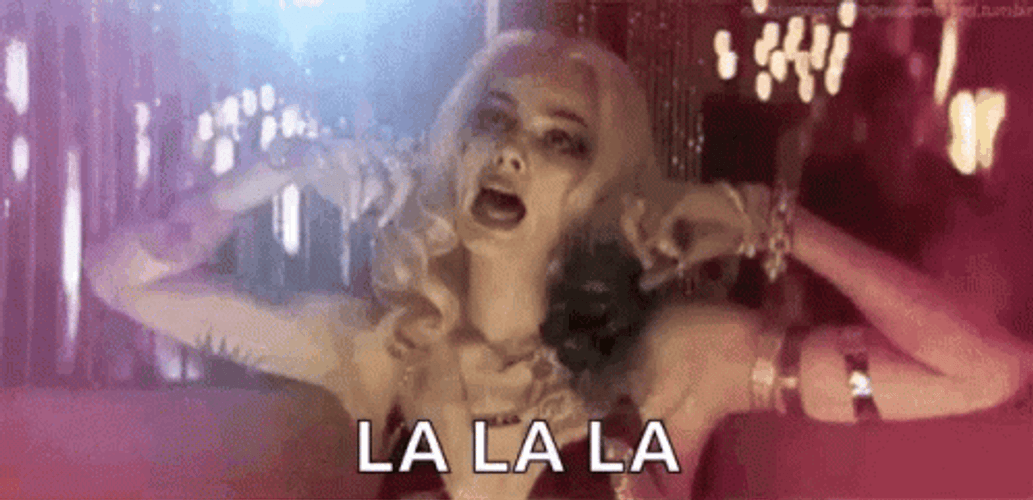Harley Quinn La La La Not Listening GIF