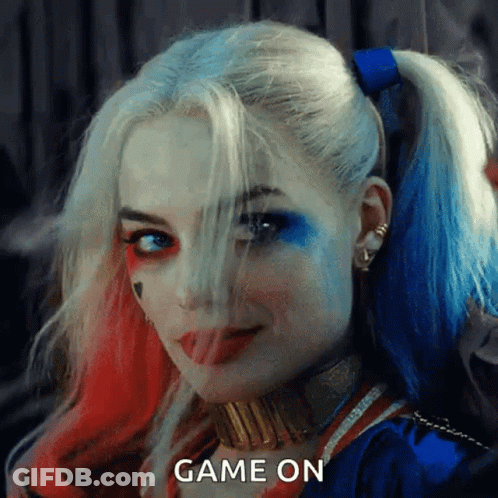 Harley Quinn Smiling Game On GIF