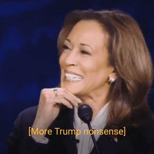 Harris Walz Listens To More Trump Nonsense GIF