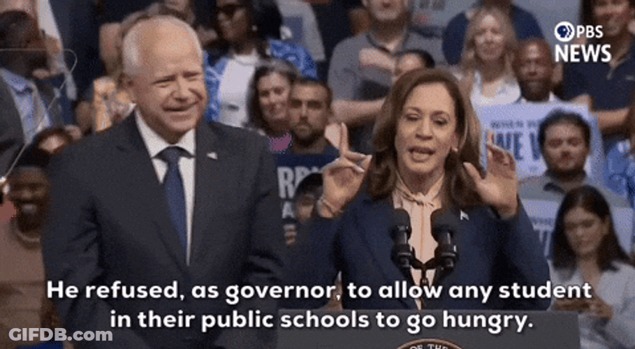 Harris Walz Refused Governor To Allow Hungry Students GIF