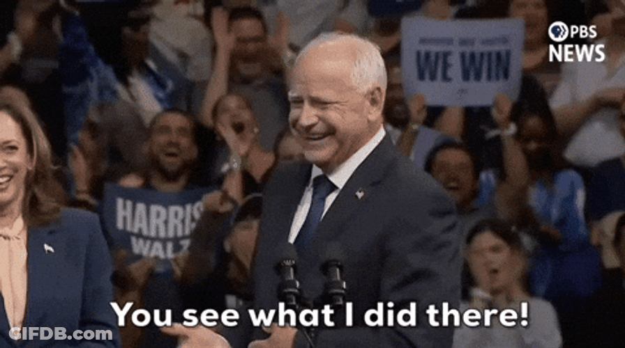 Harris Walz See What Did There GIF