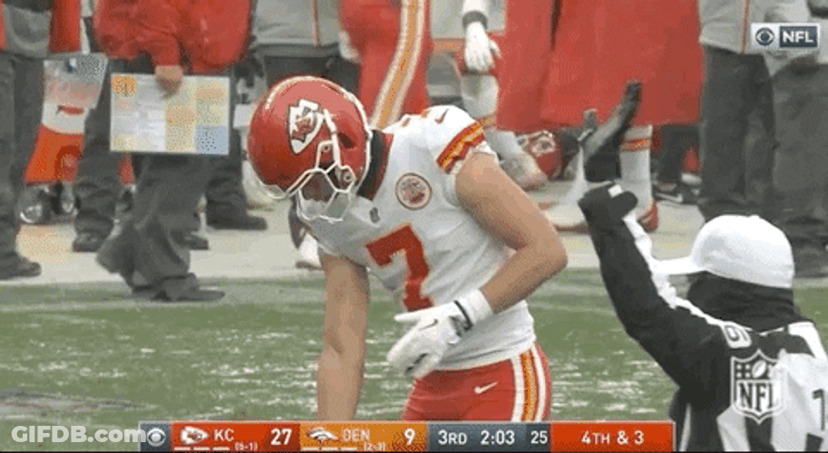 Harrison Butker Drawing Imaginary Line Using Hand GIF