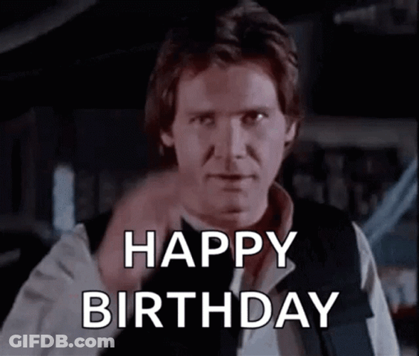 Harrison Ford Happy Birthday Star Wars GIF