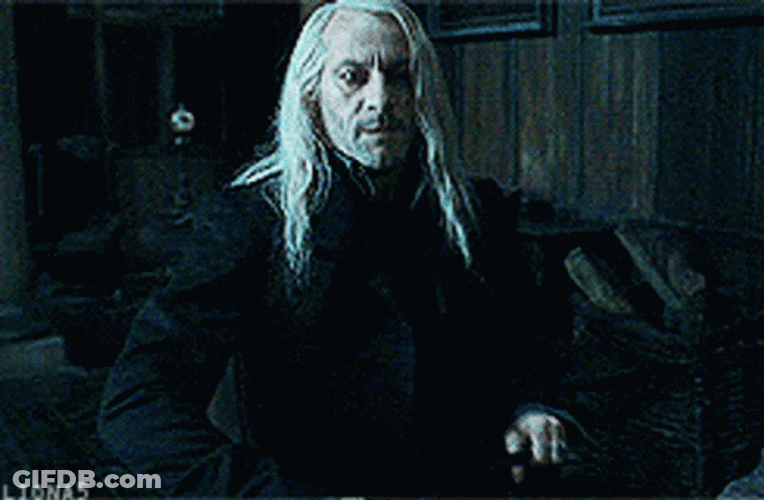 Harry Potter Attacking Lucius Malfoy GIF