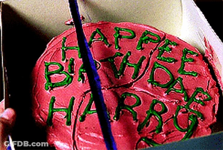 Harry Potter Birthday Cake Hagrid Misspelled GIF