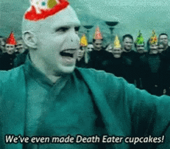 Harry Potter Birthday Death Eater Cupcakes Voldemort Party GIF