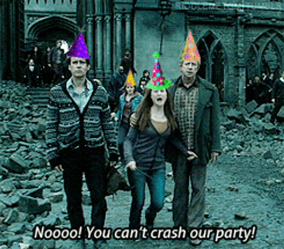 Harry Potter Birthday Party Crash Meme GIF
