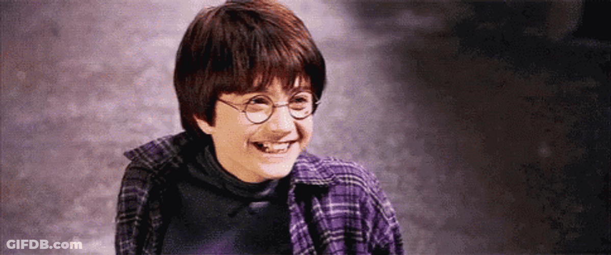 Harry Potter Cute Happy Face GIF
