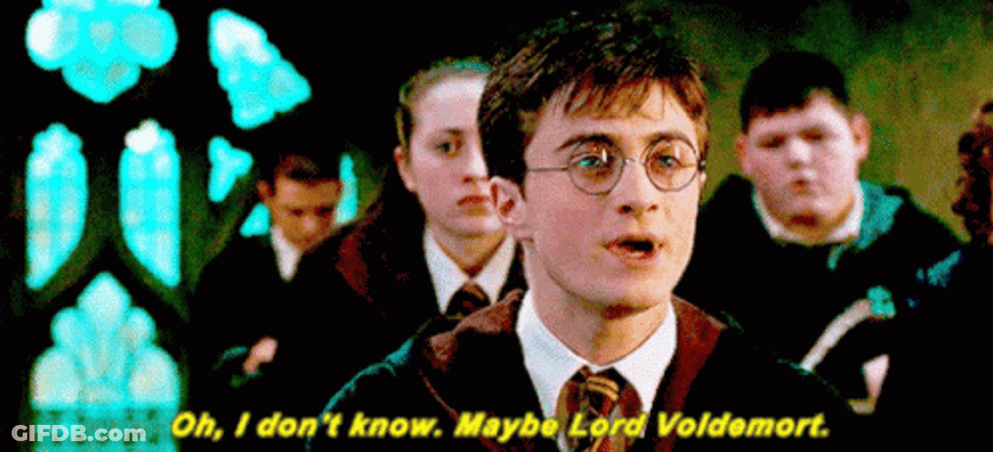 Harry Potter Discussing Lord Voldemort GIF