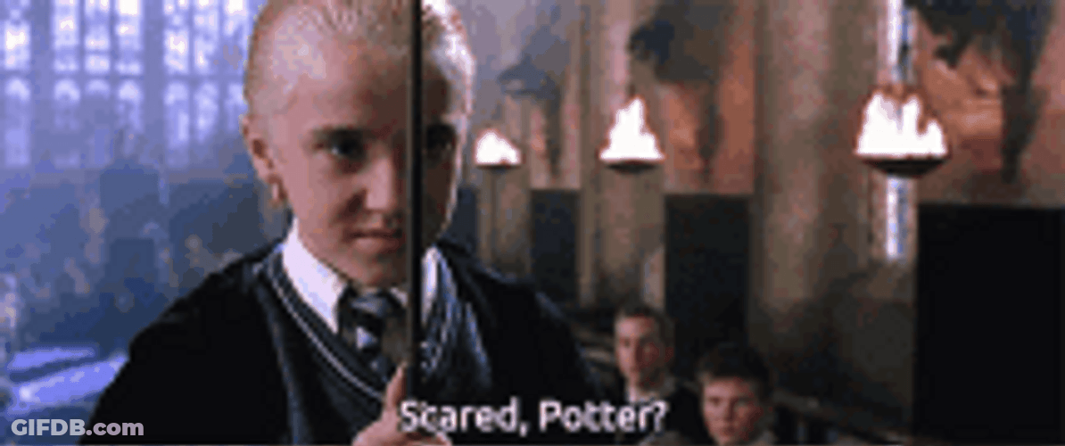 Harry Potter Draco Scared Potter GIF