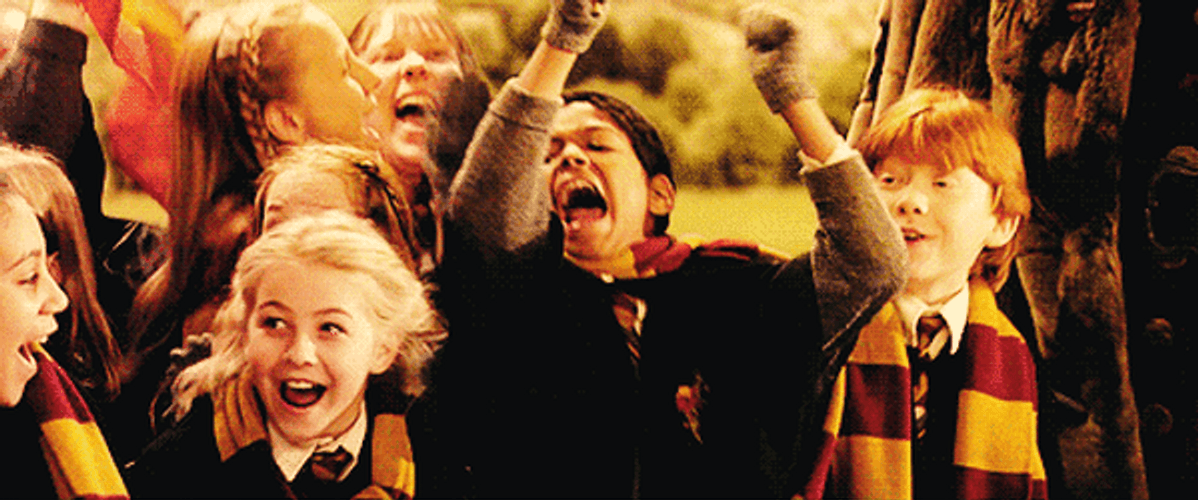 Harry Potter Gryffindor Kids Cheering GIF