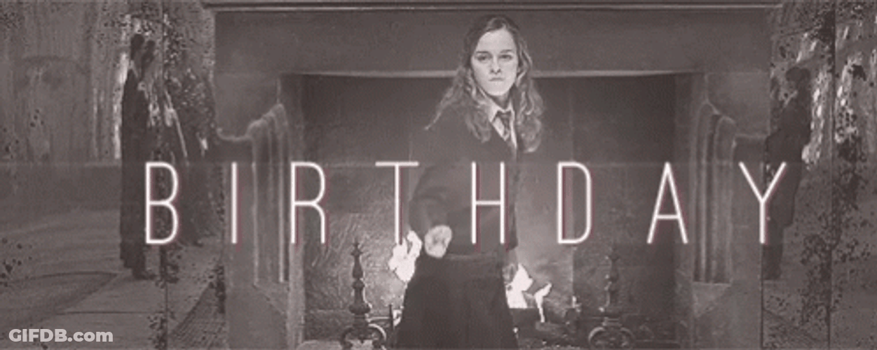 Harry Potter Happy Birthday Hermione Granger GIF