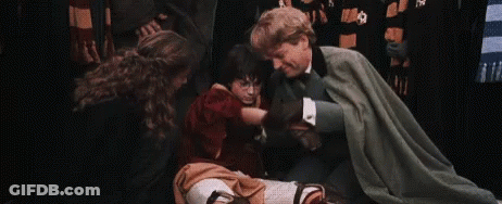 Harry Potter Hermione Granger Ron Weasley Sitting On Floor With Blanket GIF