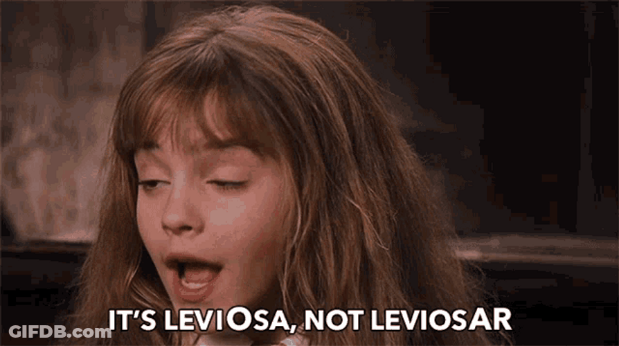 Harry Potter Hermione It's Leviosa GIF