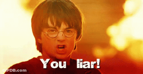 Harry Potter Making Funny Face Says You Liar GIF