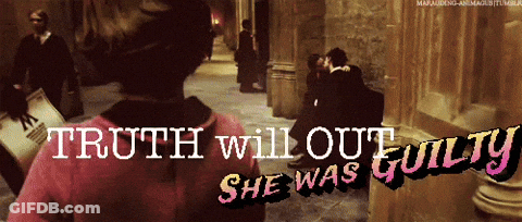 Harry Potter Poster Truth Will Out She Was Guilty GIF