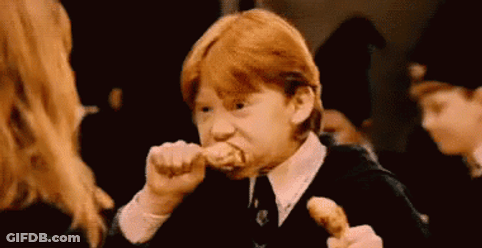 Harry Potter Ron Weasley Eating GIF