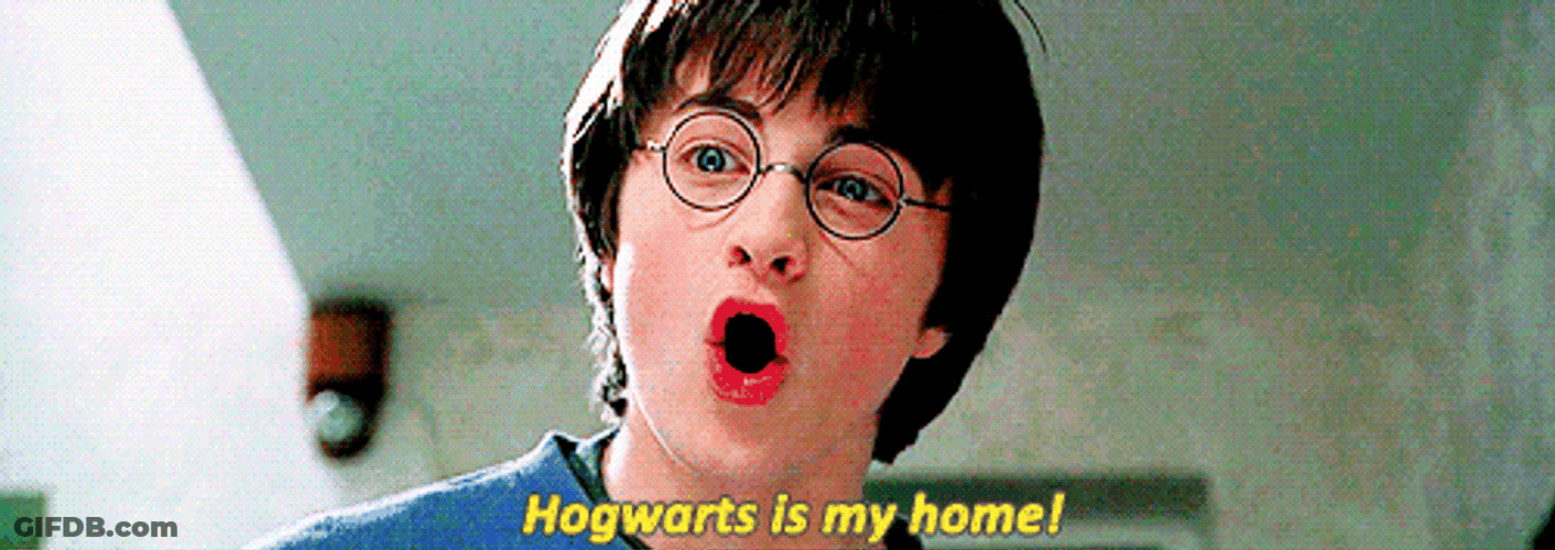 Harry Potter Saying Hogwarts Is My Home GIF