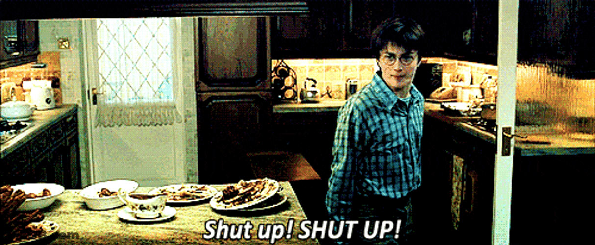 Harry Potter Shut Up GIF