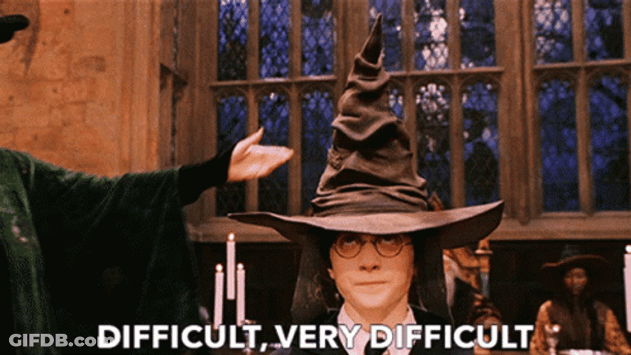 Harry Potter Sorting Hat Difficult Very Difficult GIF