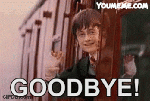 Harry Potter Waving Goodbye From Train Window GIF