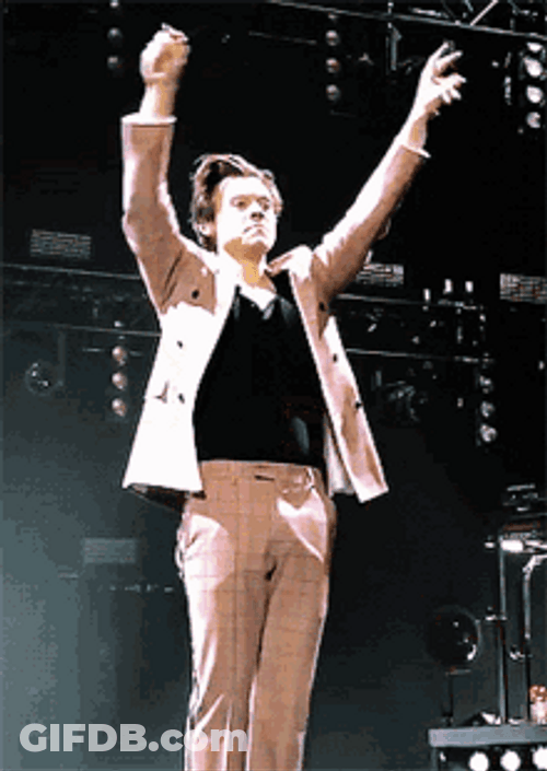 Harry Styles Concert Spitting Water GIF