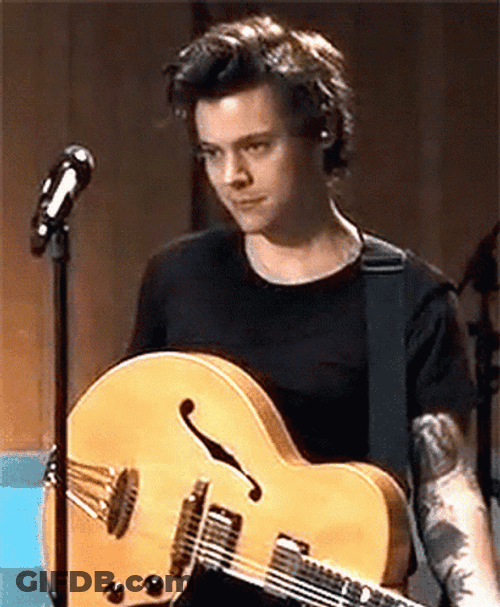 Harry Styles Kissing Guitar GIF