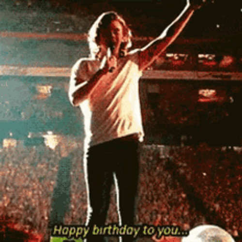 Harry Styles On His Knees Singing Happy Birthday GIF