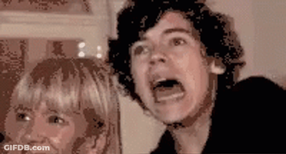 Harry Styles Screaming Meme GIF