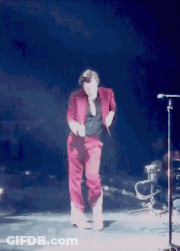 Harry Styles Singing Shirtless Into Microphone GIF