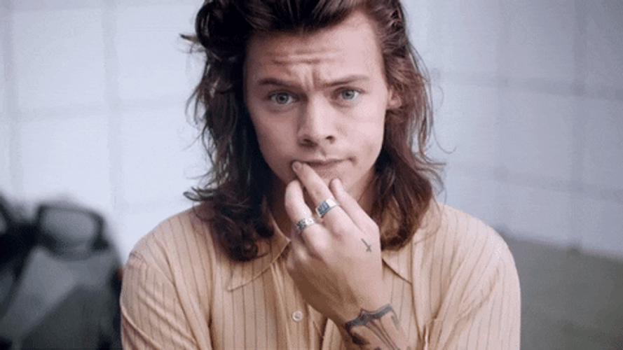 Harry Styles Thinking Hmm Eyebrow Raise GIF