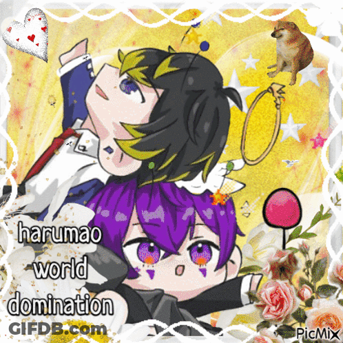 Harumao World Domination Text GIF