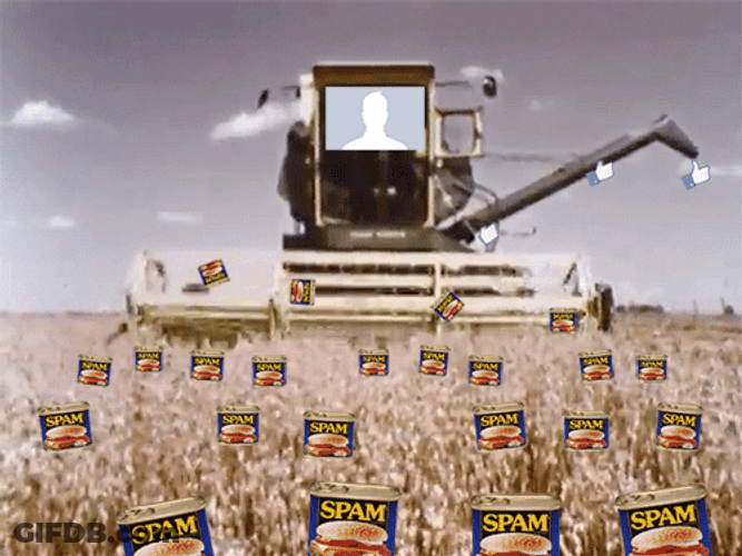 Harvesting Spam Parody GIF