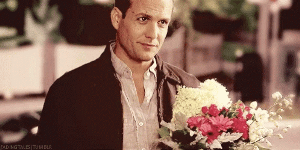 Harvey Specter Tumblr Flower Bouquet GIF
