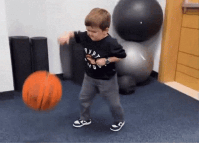 Hasbulla Hasbik Dribble Basketball Short Legs Kick GIF