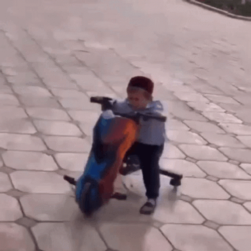 Hasbulla Magomedov Riding Scooter Spin GIF