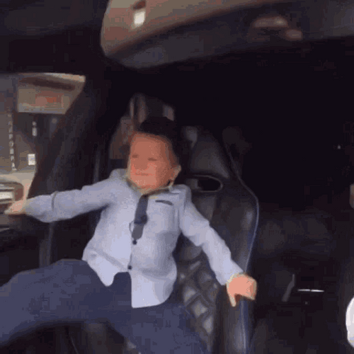 Hasbulla Nervous Scared Car Speed Drive GIF
