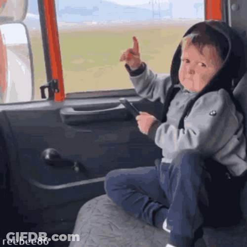 Hasbulla Sitting Car No Reaction Trending Meme GIF