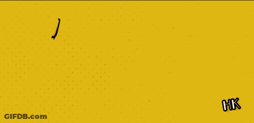 Hashtag HK On Yellow Background GIF